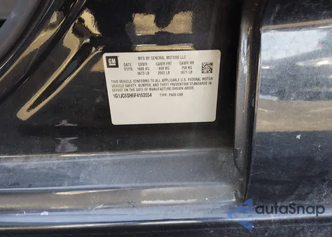 2015 Chevrolet Sonic Lt Auto from USA, damaged, VIN 1G1JC6SH6F4163554